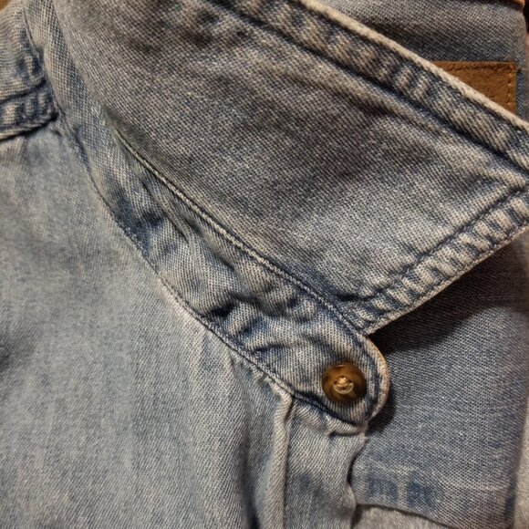 rugged: denim 3XL Faded Glory long sleeve shirt with pockets - Picture 2 of 5